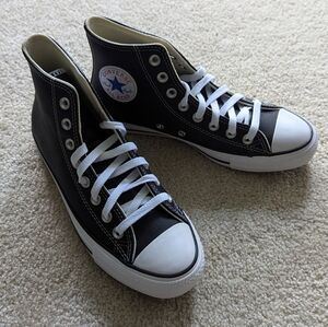 BRAND NEW ✨ Faux Leather High-Top Converse